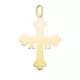 18K COLGANTE ORO AMARILLO CRUZ DE COVADONGA SILUETA EN BRILLO. 27 X 20 MM 0