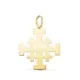 18K COLGANTE ORO AMARILLO CRUZ DE JERUSALEN SILUETA EN BRILLO. 22 X 20 MM 0