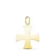 18K COLGANTE ORO AMARILLO CRUZ TEMPLARIA SILUETA EN BRILLO. 18 X 16 MM 0