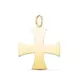 18K COLGANTE ORO AMARILLO CRUZ TEMPLARIA SILUETA EN BRILLO. 22 X 20 MM 0