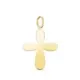 18K COLGANTE ORO AMARILLO CRUZ DEL BAUTISMO SILUETA EN BRILLO. 22 X 17 MM 0