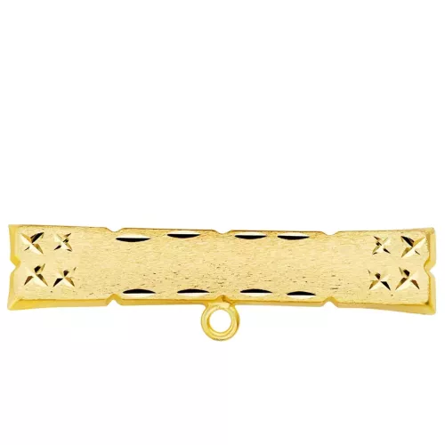 9K ALFILER ORO AMARILLO TALLADO 30X6 MM 1