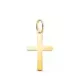 18K COLGANTE ORO AMARILLO CRUZ LISA EN BRILLO. 20 X 12