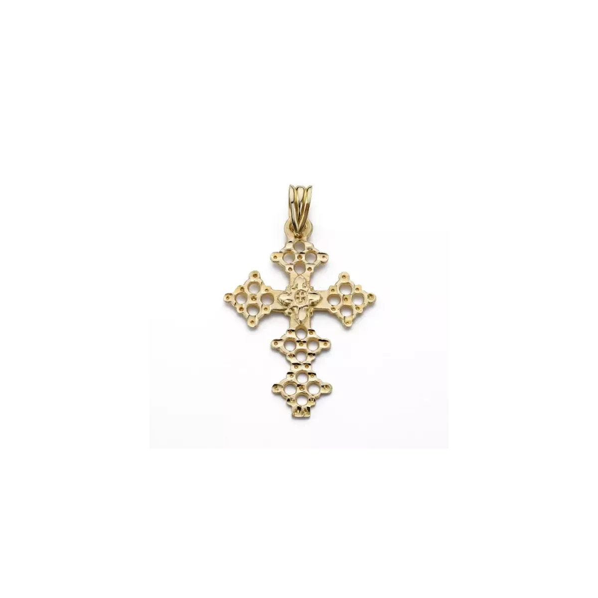 18K CRUZ ORO AMARILLO CANJAYAR. 31X22 MM 2