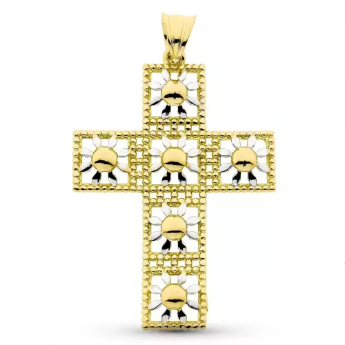 18K CRUZ ORO BICOLOR 45X31 MM 6