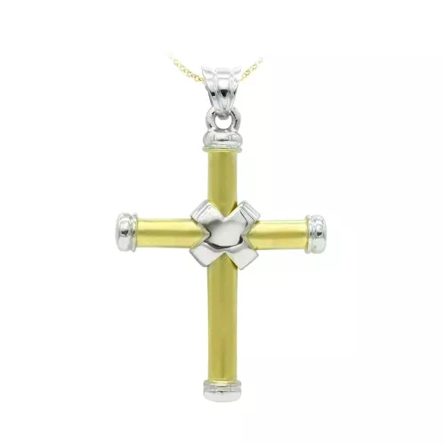 18K CRUZ ORO BICOLOR HUECA BICOLOR 41X29 MM 6