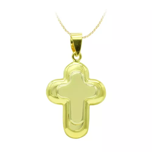 18K CRUZ ORO BICOLOR SIN CRISTO. 22X15 MM 1