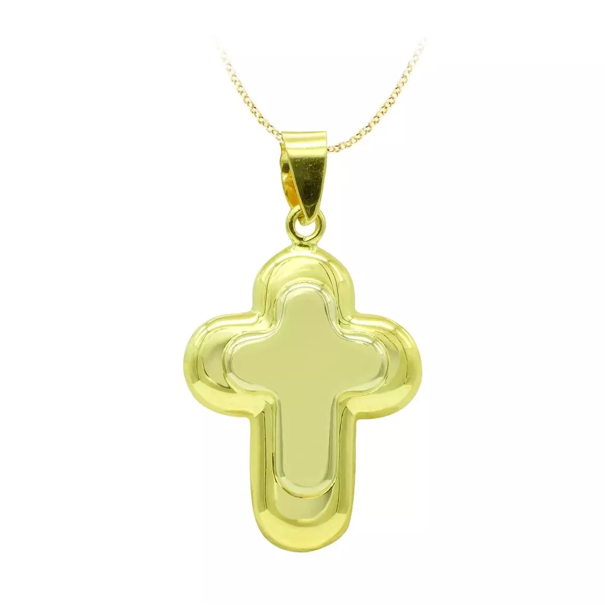 18K CRUZ ORO BICOLOR SIN CRISTO. 22X15 MM 1