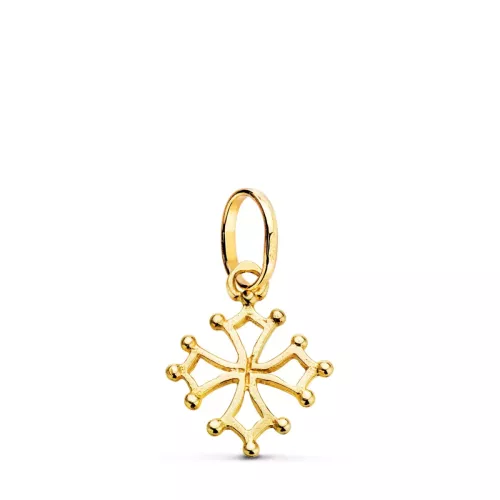 18K COLGANTE ORO AMARILLO CRUZ DE OCCITANIA ORO AMARILLO. 16 X 13 MM 0