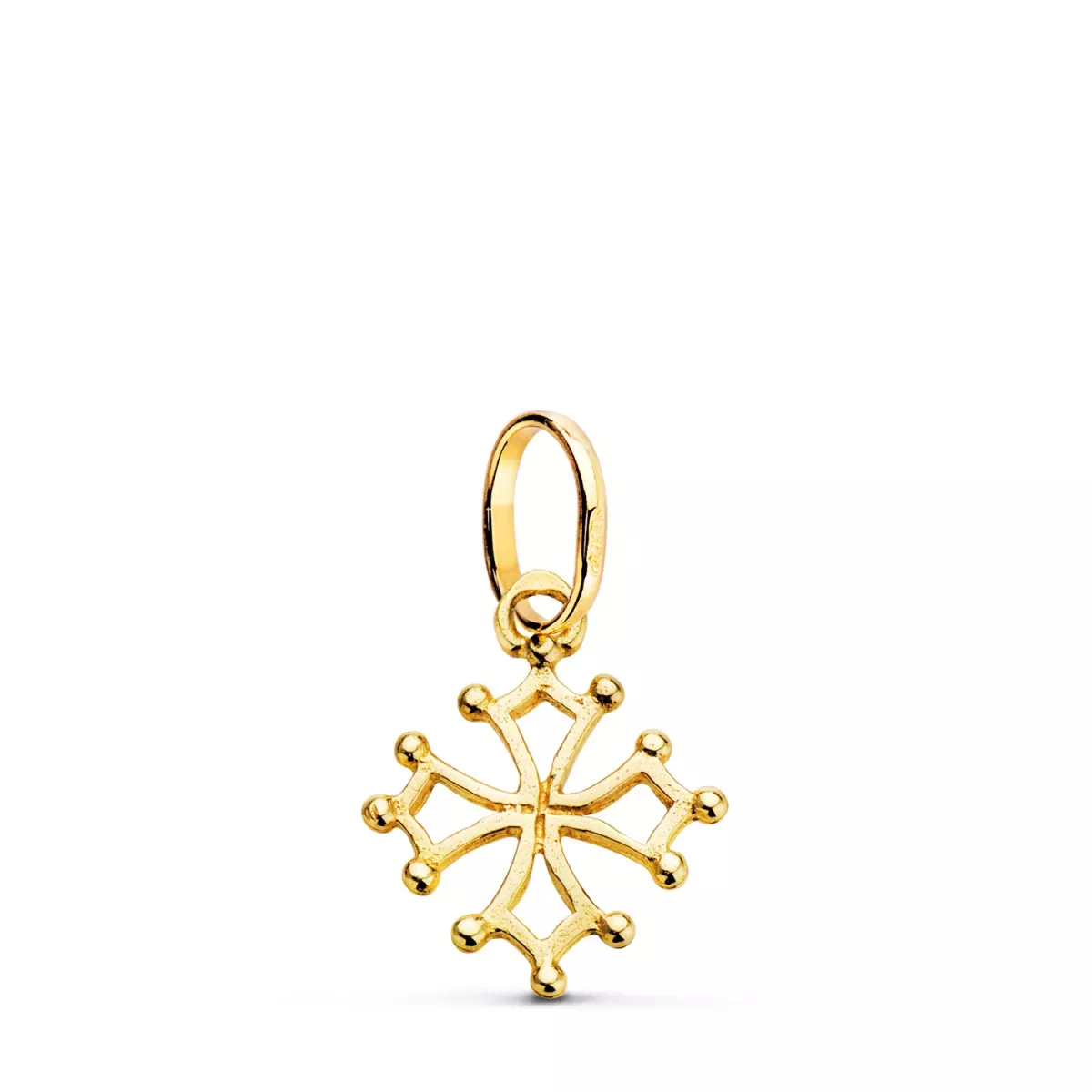 18K COLGANTE ORO AMARILLO CRUZ DE OCCITANIA ORO AMARILLO. 16 X 13 MM 0