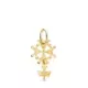 18K CRUZ DE HUGUENOTTE ORO AMARILLO CON PALOMA. 24 X 14 MM 1