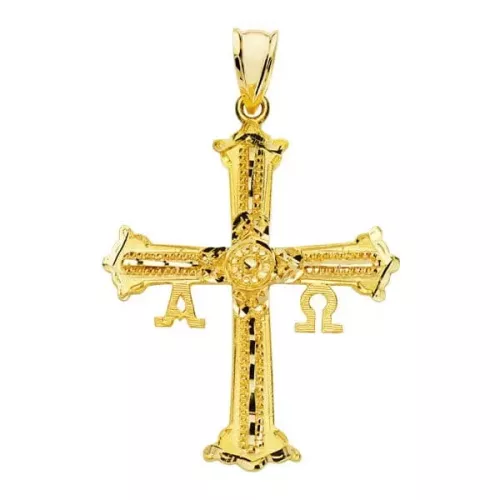 18K CRUZ DE COVADONGA ORO AMARILLO 39X30 MM 3
