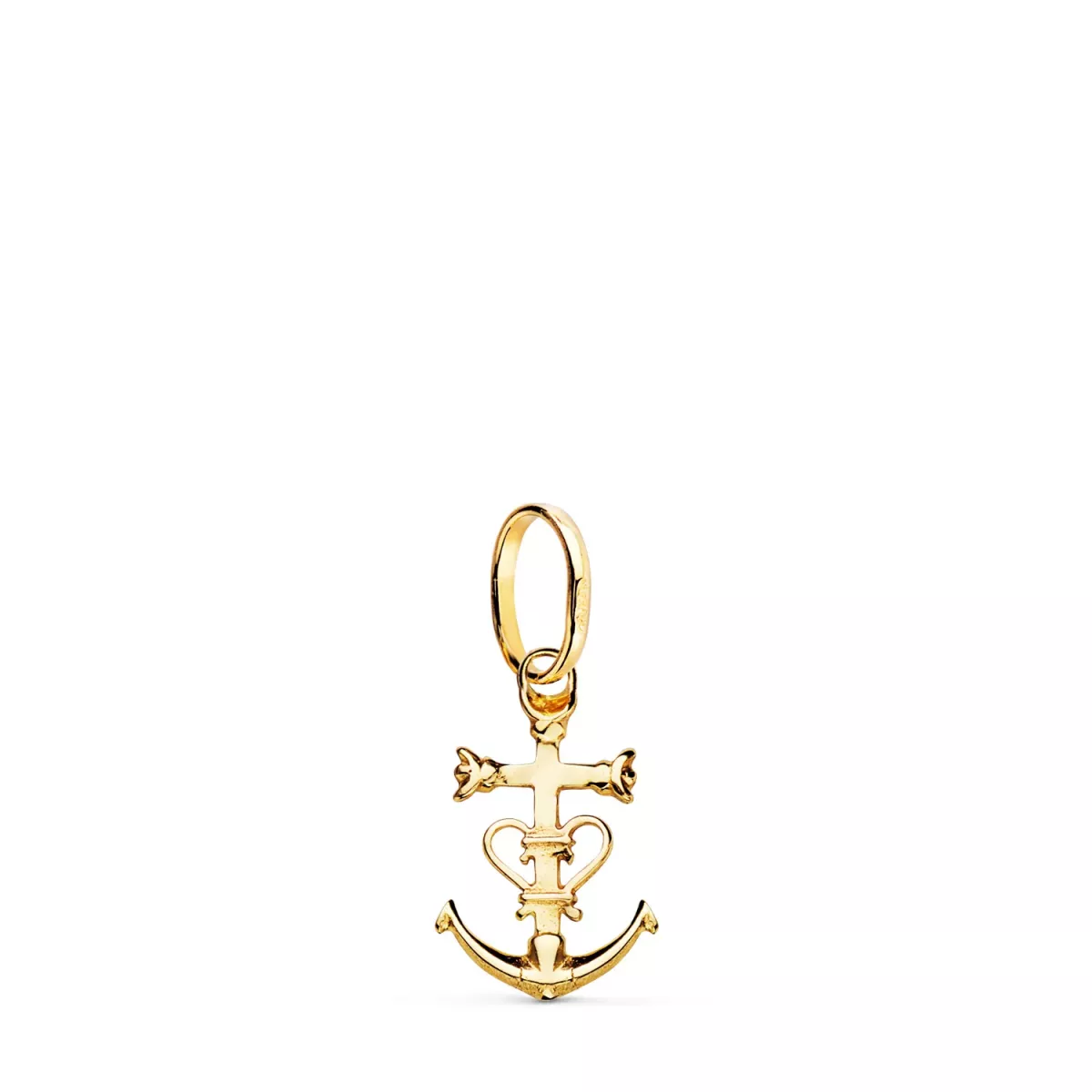 18K COLGANTE CRUZ DE LA CAMARGA ORO AMARILLO. 16 X 10 MM 0