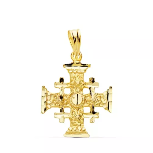 18K CRUZ DE JERUSALEM ORO AMARILLO 21X17 MM 1