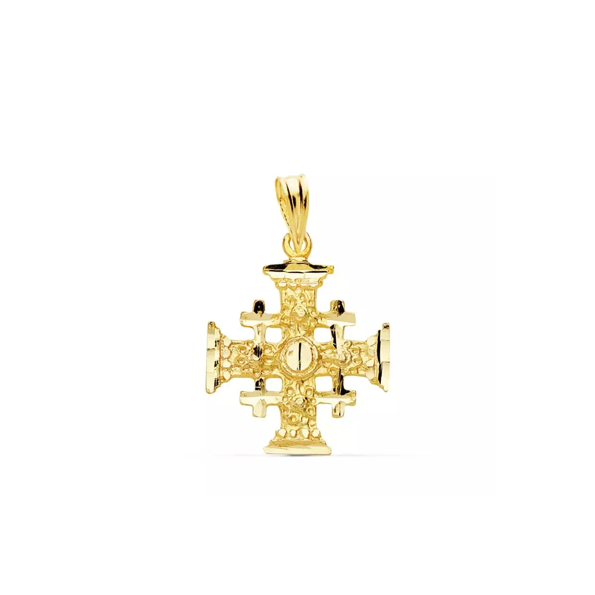 18K CRUZ DE JERUSALEM ORO AMARILLO 21X17 MM 1
