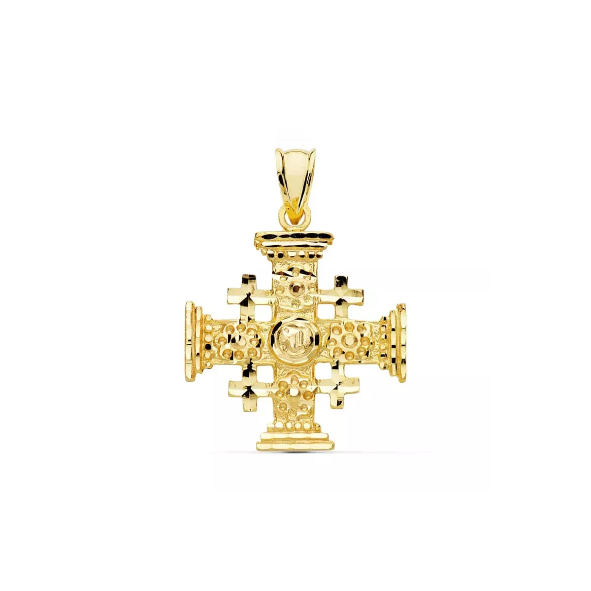 18K CRUZ DE JERUSALEN ORO AMARILLO 27X23 MM 3