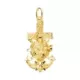 18K CRUZ MARINERA ORO AMARILLO VIRGEN DEL CARMEN TALLADA 40X22 MM 5