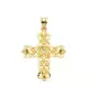 18K CRUZ ORO AMARILLO FILIGRANA BORDES TALLADOS. 35X29 MM 3