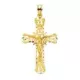 18K CRUZ ORO AMARILLO FILIGRANA CON CRISTO TALLADA 42X27 MM 4