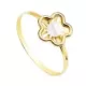 18K SORTIJA ORO AMARILLO FLOR CALADA CON PERLA DE 3 MM. ANCHO: 8 MM 0