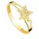 18K SORTIJA ORO AMARILLO ESTRELLA CON CIRCONITA 12X8 MM. ANCHO 8 MM 1