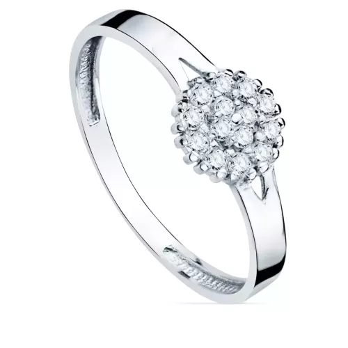 18K SORTIJA ORO BLANCO CUAJO CON CIRCONITA 6