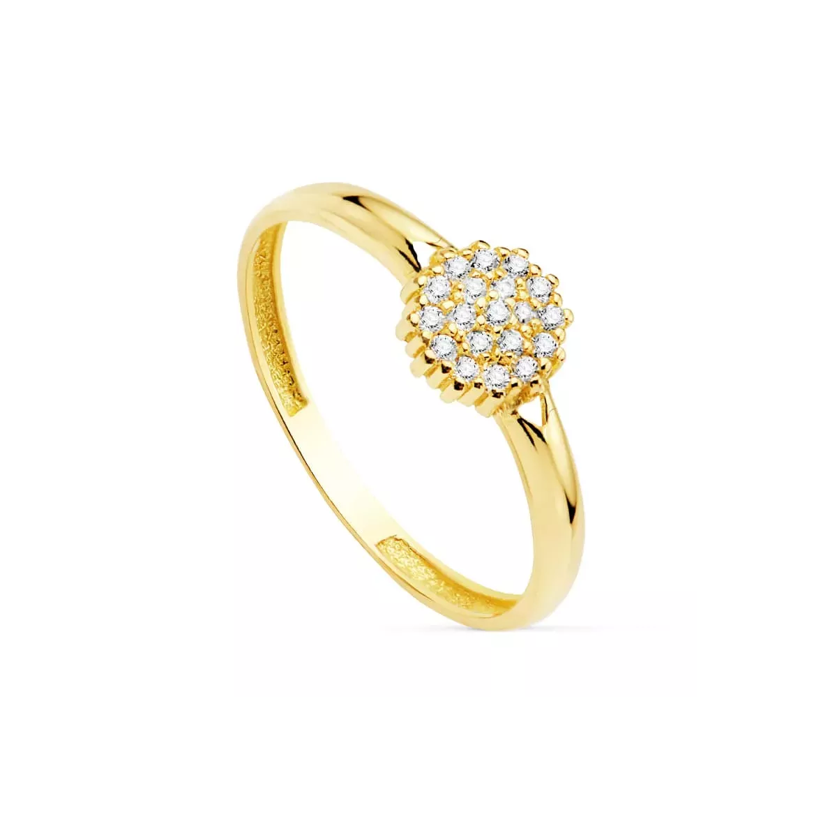 18K SORTIJA ORO AMARILLO COMUNION FLOR 6X6 MM ANCHO CUERPO 2.8 MM 1