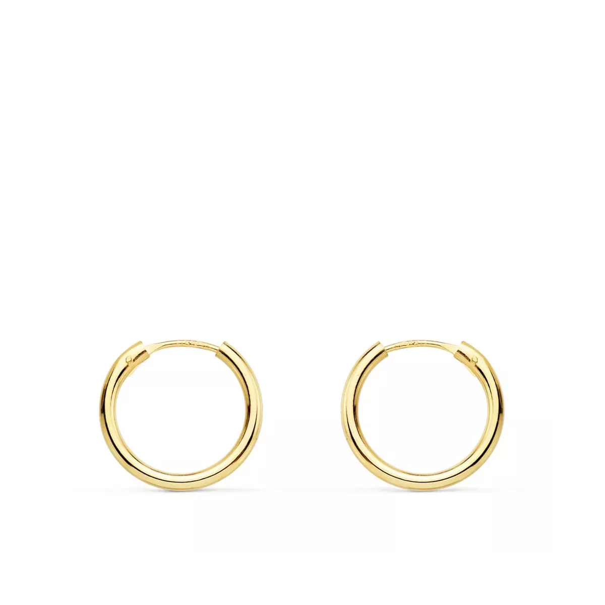 18K AROS ORO AMARILLO REDONDOS LISOS LIGEROS 14X1.50 MM 0