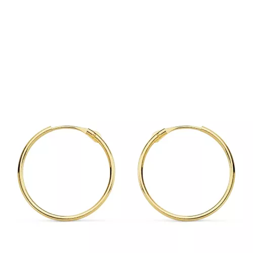 18K AROS ORO AMARILLO TUBO HUECOS 16X0.8 MM 0,25gr