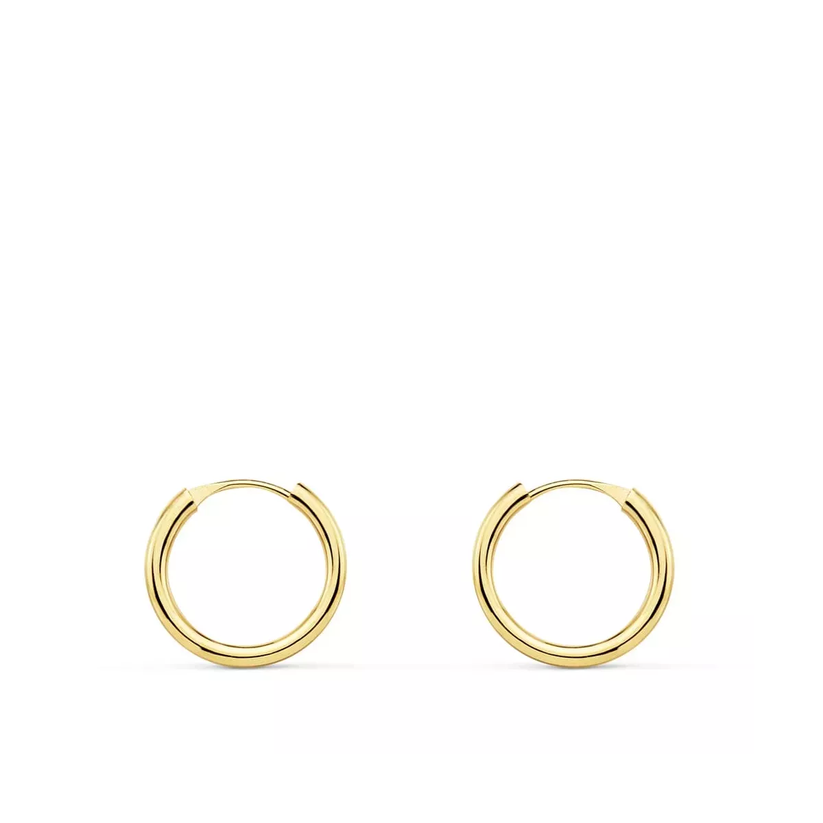 18K AROS ORO AMARILLO REDONDOS LISOS LIGEROS 12X1.50 MM 0