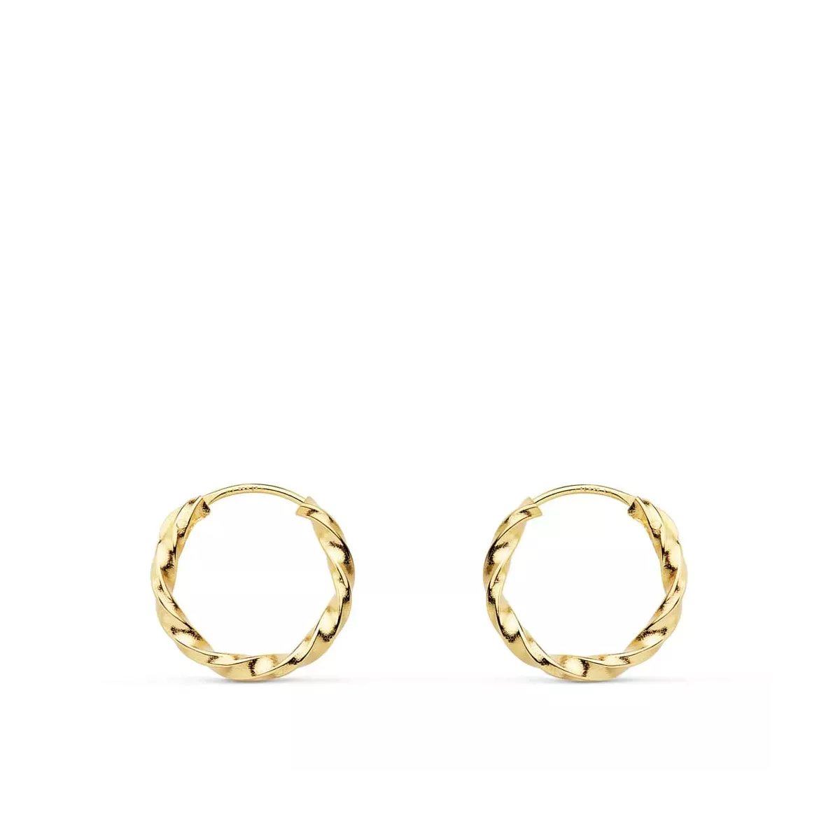 18K AROS ORO AMARILLO HUECOS GALLONEADOS. 12X1.50 MM 0