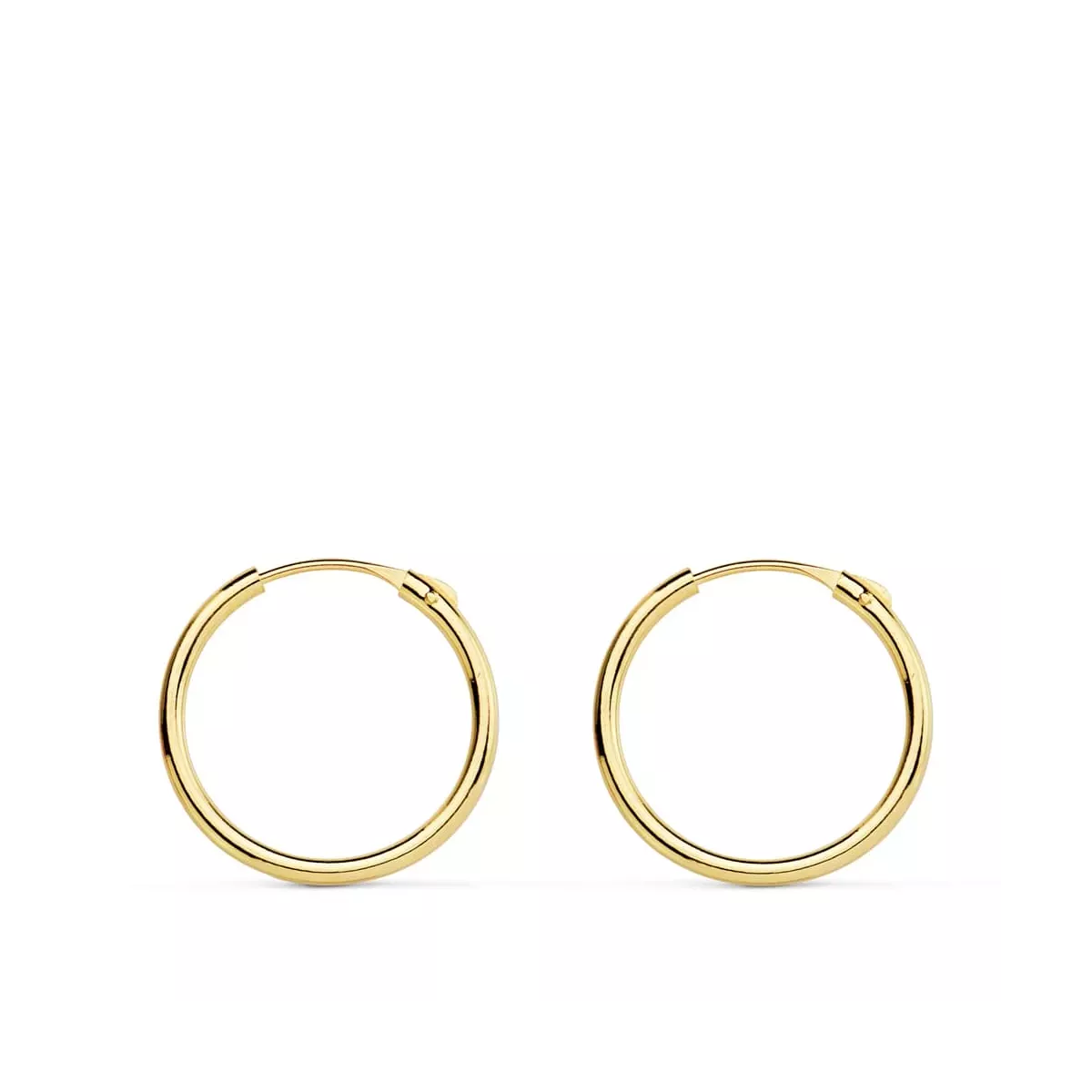 18K AROS ORO AMARILLO HUECOS REDONDOS 15X1.20 MM 0