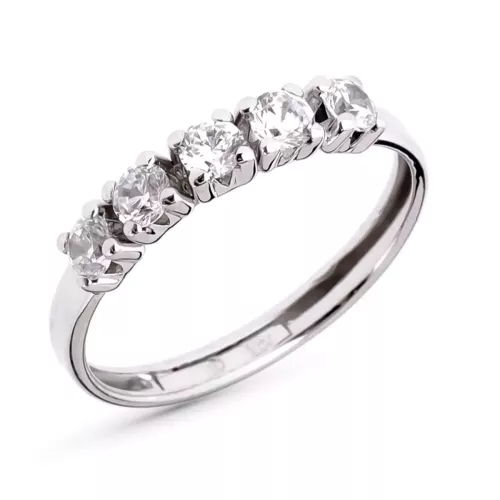 9K SORTIJA QUINTILLO ORO BLANCO CON CIRCONITAS DE 3MM EN GARRAS 0