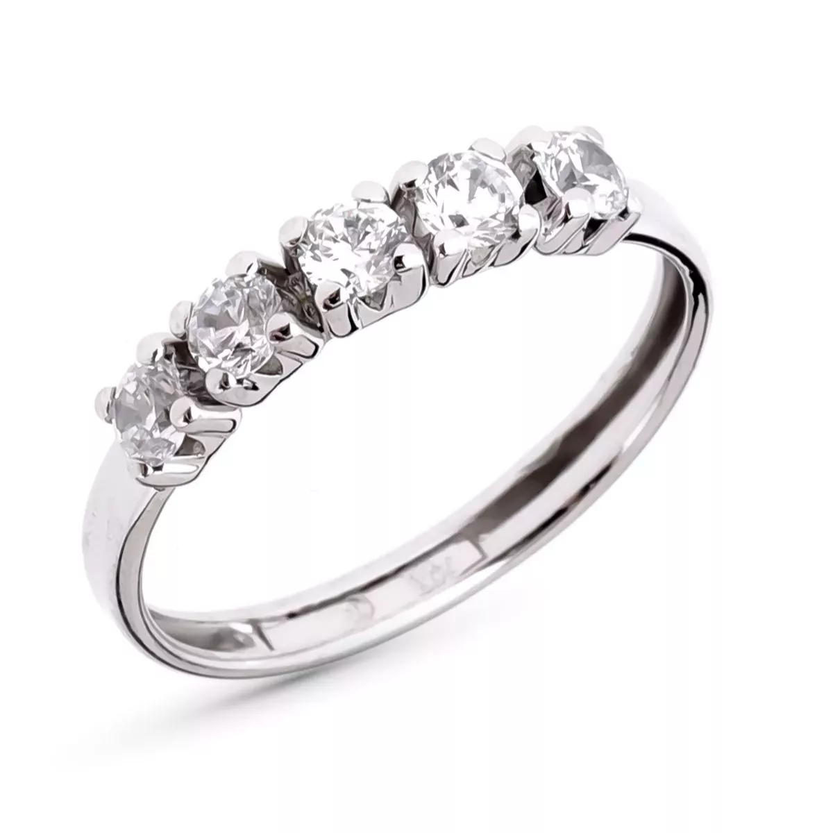 9K SORTIJA QUINTILLO ORO BLANCO CON CIRCONITAS DE 3MM EN GARRAS 0