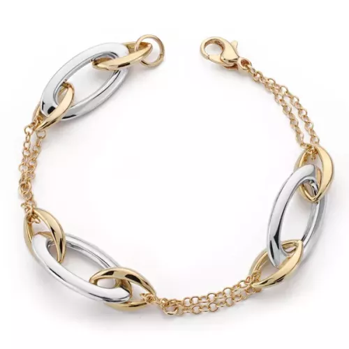 9K PULSERA ORO AMARILLO HUECA 19.5CM 6