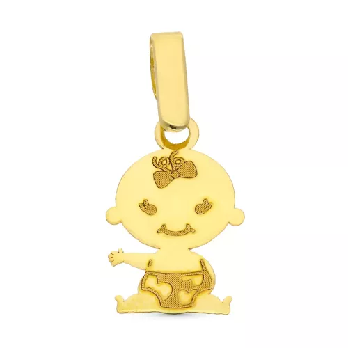 9K COLGANTE ORO AMARILLO NIÑO O NIÑA 15X10 MM 0