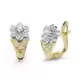 18K PENDIENTES COMUNION BICOLOR CIRCONITA 12X6 MM CIERRE CATALAN 2