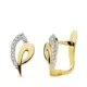 18K PENDIENTES BICOLOR CIRCONITA 12X7 MM CIERRE CATALAN 1