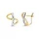 18K PENDIENTES BICOLOR CIRCONITA 14X11 MM CIERRE CATALAN 1