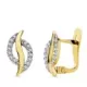 18K PENDIENTES BICOLOR CIRCONITA 12X7 MM CIERRE CATALAN 1