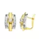 18K PENDIENTES BICOLOR CIRCONITA 13X7 MM CIERRE CATALAN 1