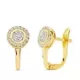 18K PENDIENTES BICOLOR CIRCONITA 12X7 MM CIERRE CATALAN 1