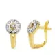 18K PENDIENTES BICOLOR CIRCONITA 12X6 MM CIERRE CATALAN 2