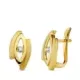 18K PENDIENTES ORO AMARILLO CIRCONITA 13X7 MM CIERRE CATALAN 2