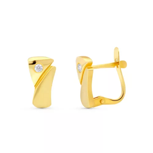 18K PENDIENTES CIRCONITA 11X6 MM 2