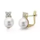 18K PENDIENTES ORO AMARILLO PERLA Y CIRCONITA 7 MM CIERRE CATALAN 1