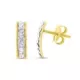 18K PENDIENTES ORO AMARILLO CIRCONITA 9X2.5 MM CIERRE PRESION 0