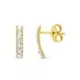 18K PENDIENTES ORO AMARILLO CIRCONITA 9X2 MM CIERRE PRESION 0