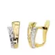 18K PENDIENTES BICOLOR CIRCONITA 11X5 MM CIERRE CATALAN 1