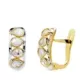 18K PENDIENTES PIEDRAS PERA BICOLOR 14X5 MM CIERRE CATALAN 1
